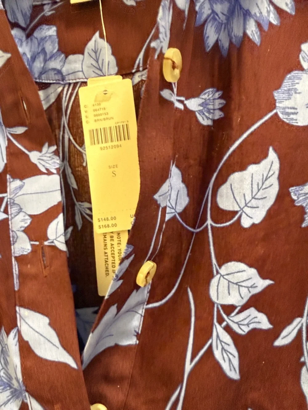 Floral Print Tiered Midi Dress in Blue on Brown - Picture 4 of 7